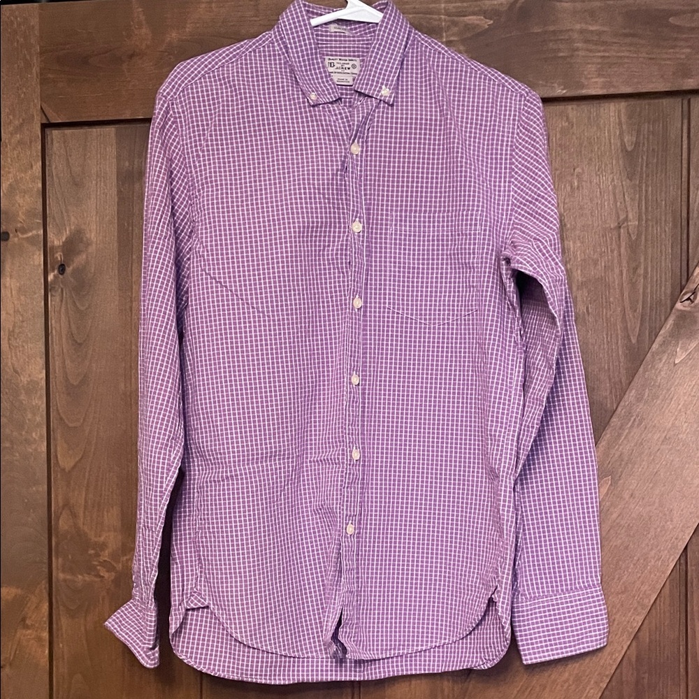J. Crew Men's Purple Gingham Shirt